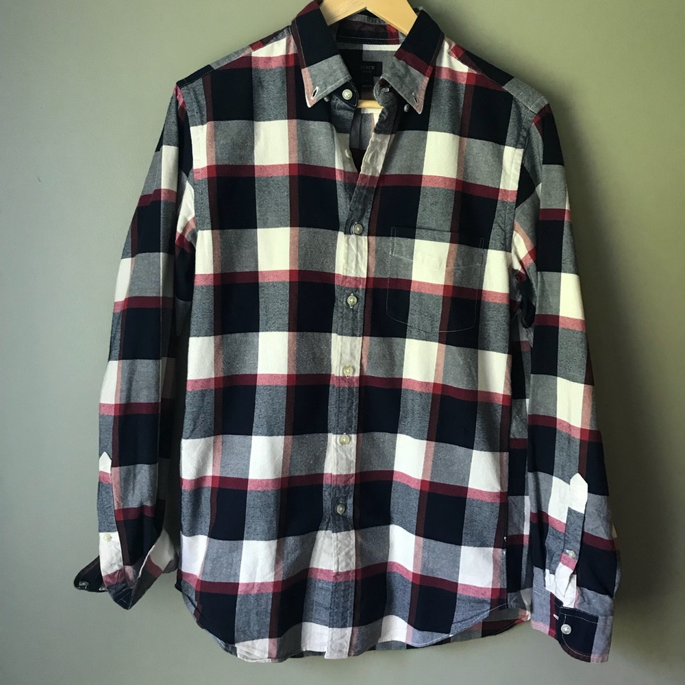 Men’s J-Crew plaid button down shirt